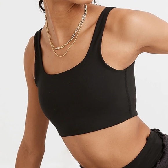 Madewell Flex Square Neck Sports Bra Black XS NWT - Picture 9 of 9